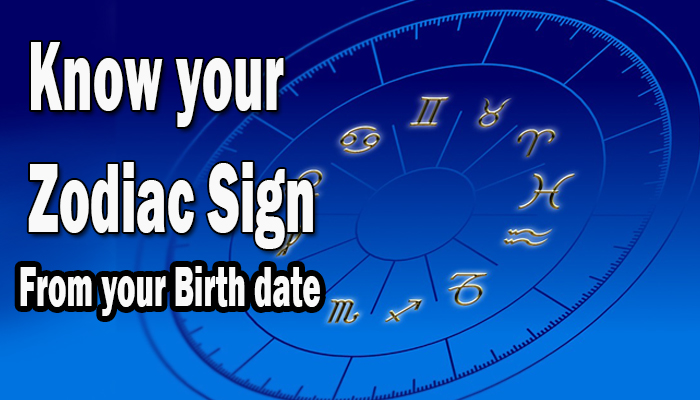 Zodiac sign table