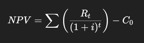 NPV formula