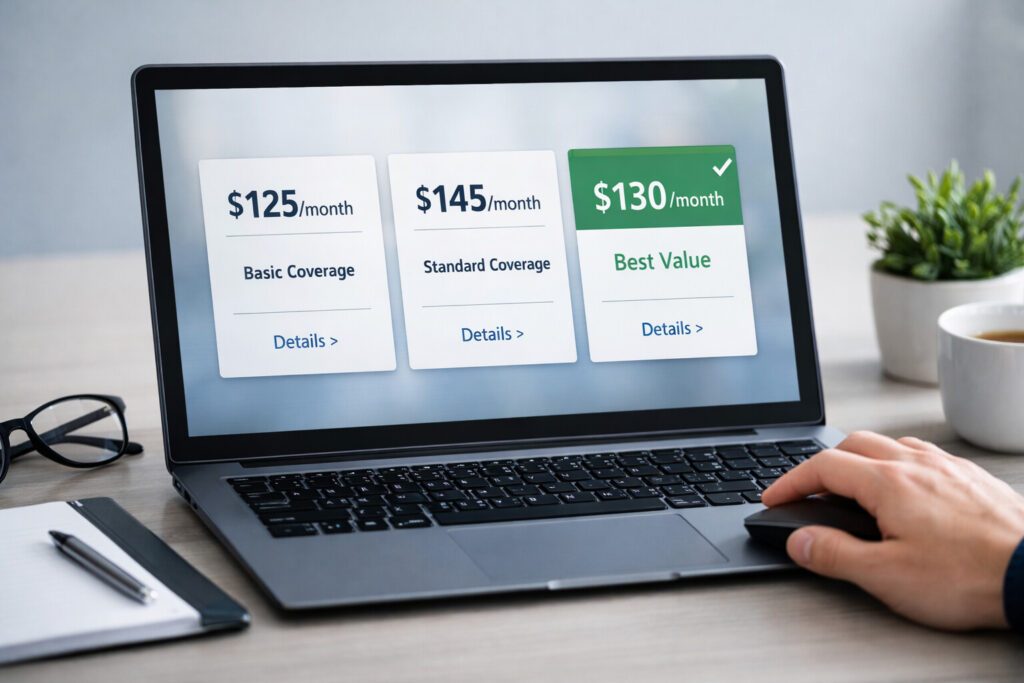 Comparing insurance quotes online