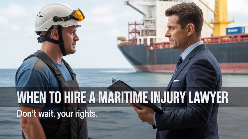 When to Hire a Maritime Injury Lawyer