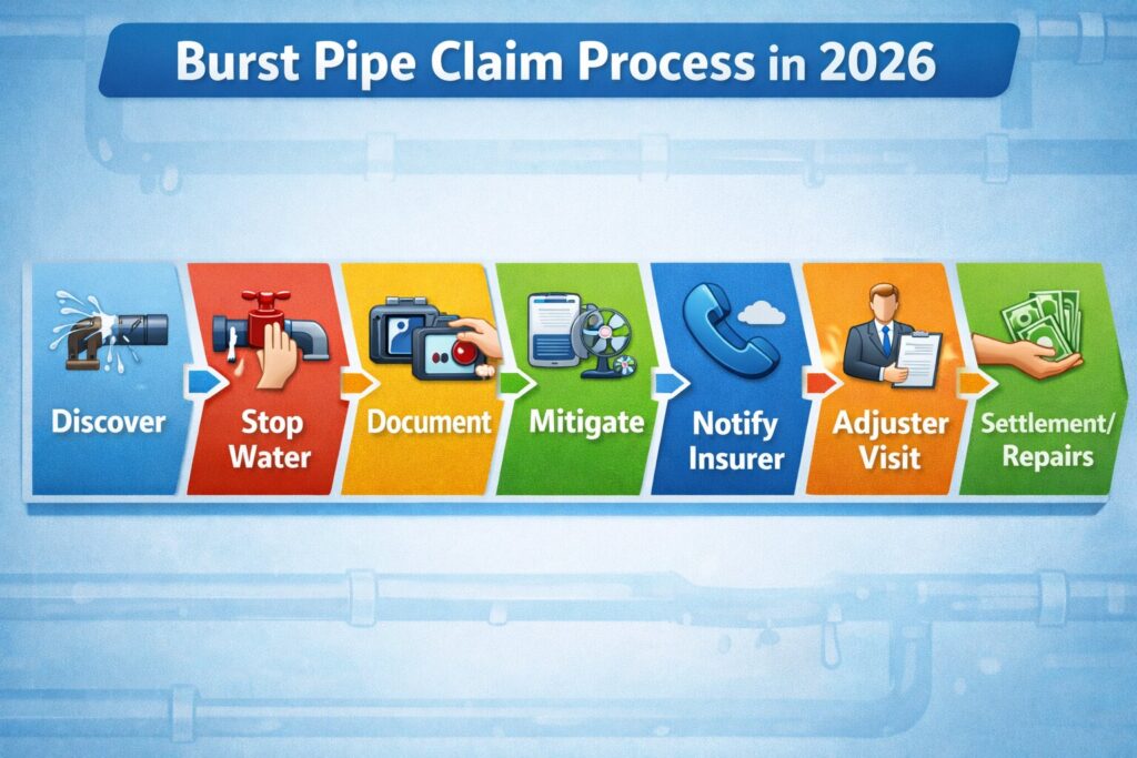 Burst Pipe Claim Process in 2026