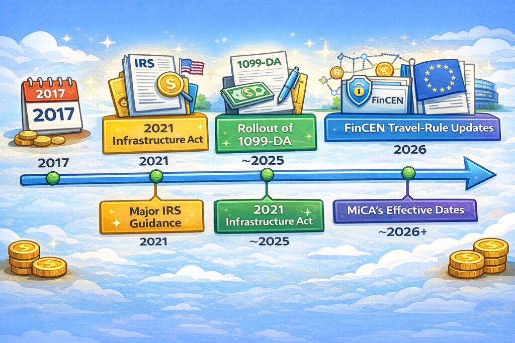 Cryptocurrency regulatory timeline (2017-2026+)