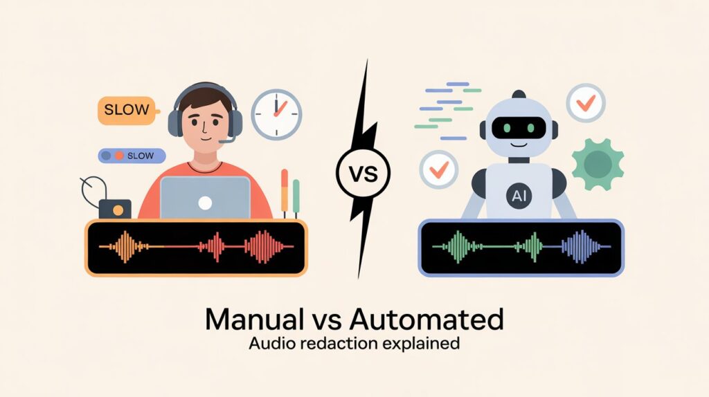 Difference Between Manual and Automated Audio Redaction