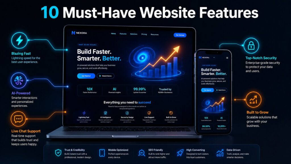 10 must-have website features design